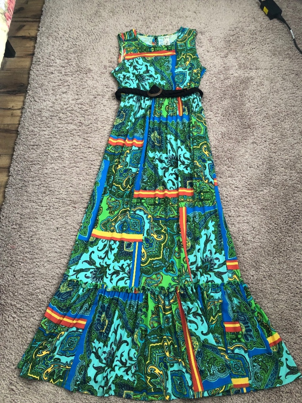Emma & Michelle  Multi Colored Summer Maxi Boho Dress size M